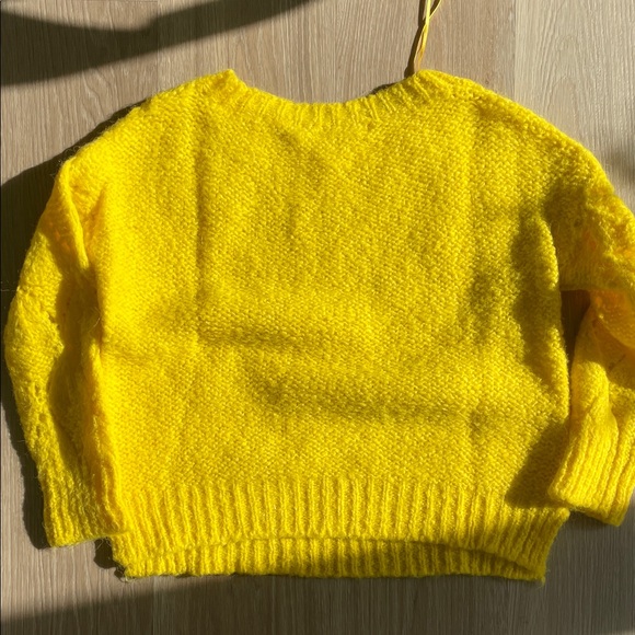 Anthropologie Sleeping On Snow Yellow Crew Neck Alpaca Sweater - Picture 7 of 7